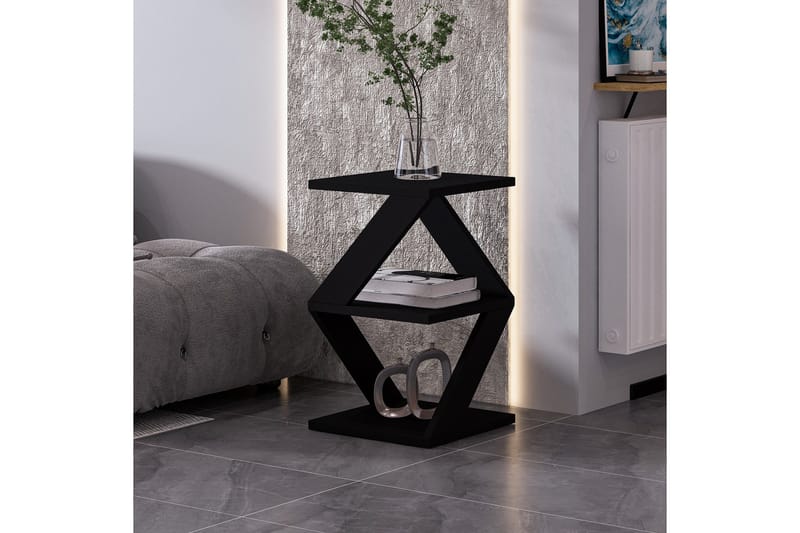 Albeni Sidebord 29,6 cm - Sort/Eg - Møbler - Borde - Aflastningsbord - Lampebord