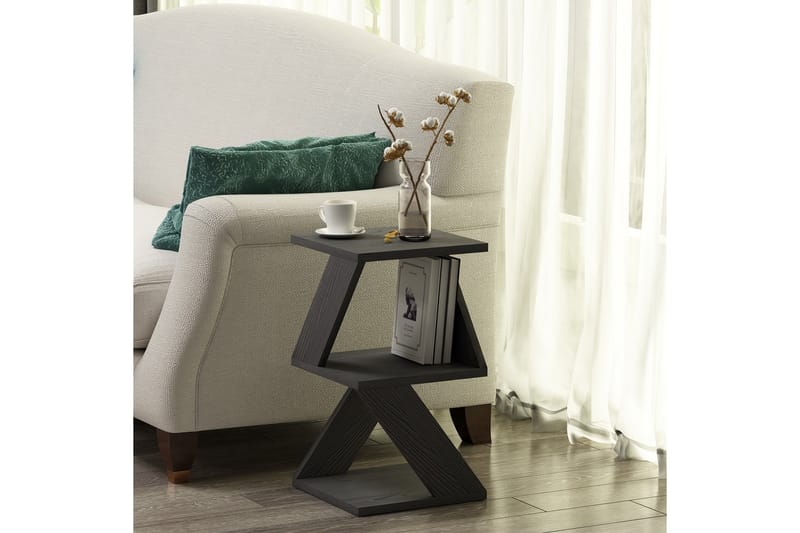 Albeni Sidebord 29,6 cm - Sort/Natur - Møbler - Borde - Aflastningsbord - Lampebord