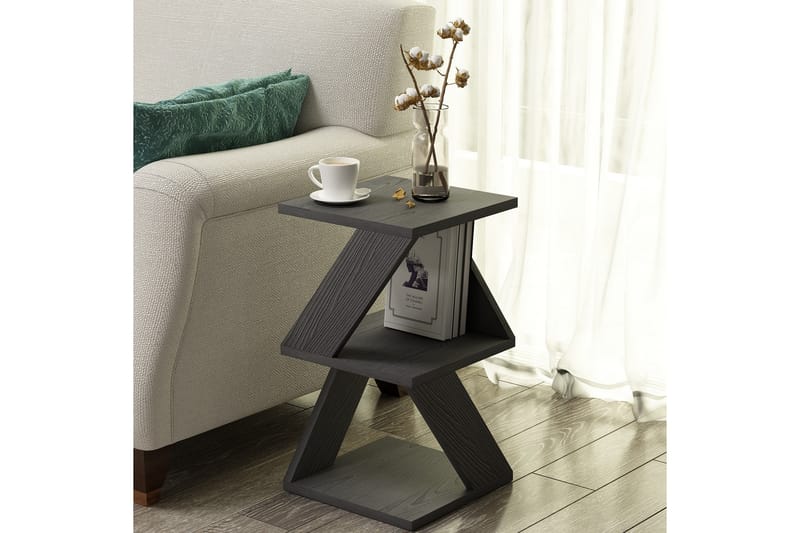 Albeni Sidebord 29,6 cm - Sort/Natur - Møbler - Borde - Aflastningsbord - Lampebord