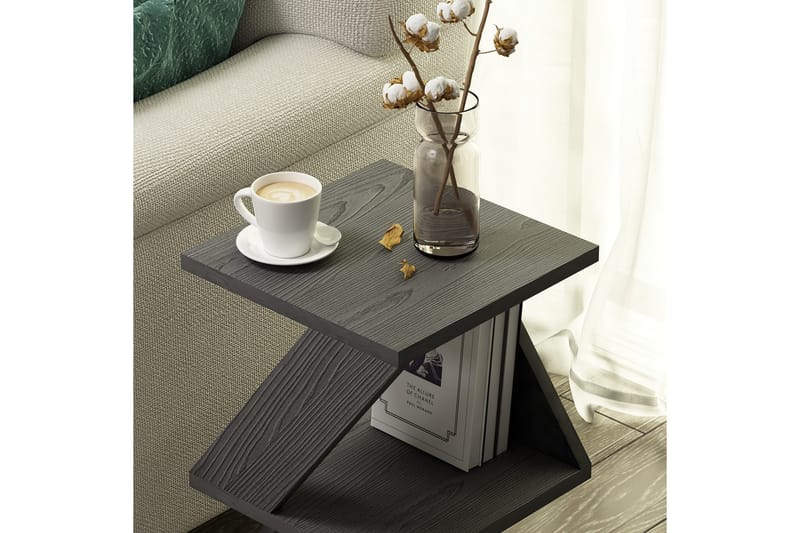 Albeni Sidebord 29,6 cm - Sort/Natur - Møbler - Borde - Aflastningsbord - Lampebord