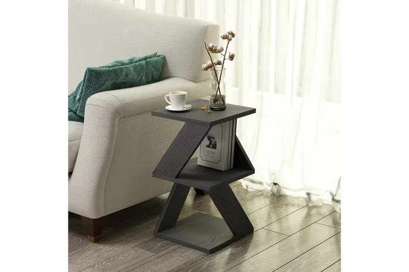 Albeni Sidebord 29,6 cm - Sort/Natur - Møbler - Borde - Aflastningsbord - Lampebord