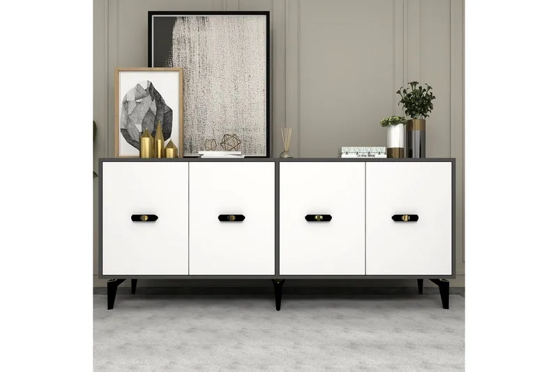 Algeria Konsolbord 180 cm - Antracit/Hvid - Møbler - Borde - Aflastningsbord - Entrébord