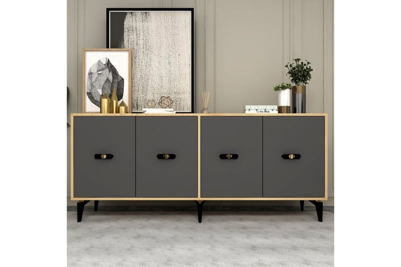 Algeria Konsolbord 180 cm - Eg/Antracit - Møbler - Borde - Aflastningsbord - Entrébord