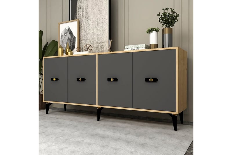 Algeria Konsolbord 180 cm - Eg/Antracit - Møbler - Borde - Aflastningsbord - Entrébord