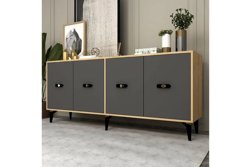 Algeria Konsolbord 180 cm - Eg/Antracit - Møbler - Borde - Aflastningsbord - Entrébord