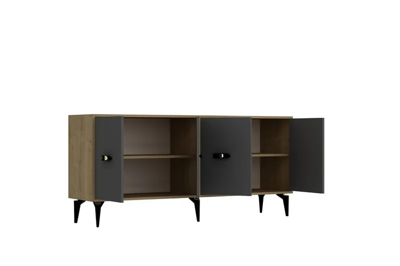 Algeria Konsolbord 180 cm - Eg/Antracit - Møbler - Borde - Aflastningsbord - Entrébord