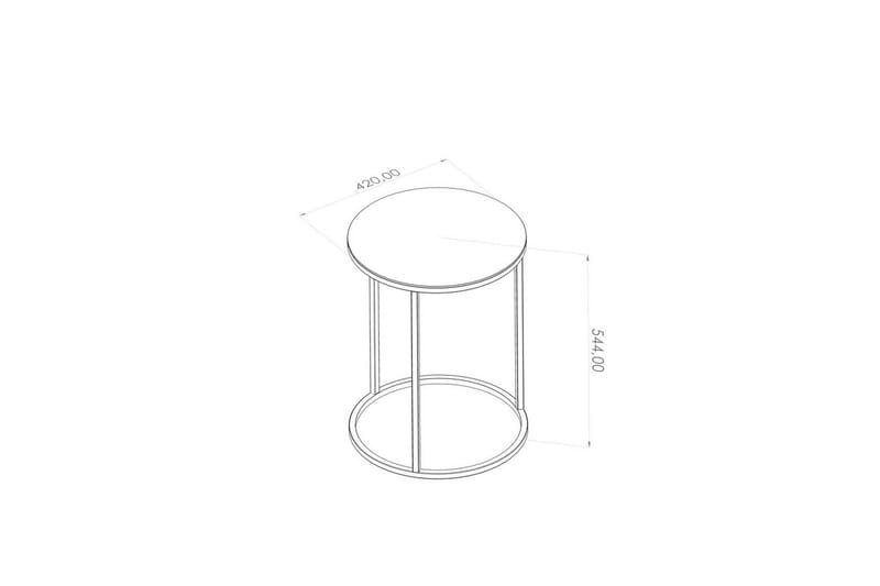 Alyasmin Sidebord 42 cm - Sort - Møbler - Borde - Aflastningsbord - Lampebord