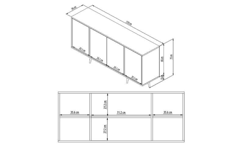 Ampelio Konsolbord 150 cm - Hvid - Møbler - Borde - Aflastningsbord - Entrébord