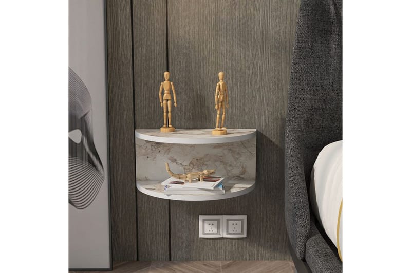 Antigua Natbord 45 cm - Hvid - Møbler - Borde - Aflastningsbord - Sengebord