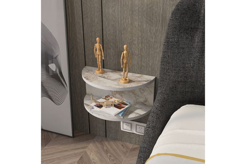 Antigua Natbord 45 cm - Hvid - Møbler - Borde - Aflastningsbord - Sengebord