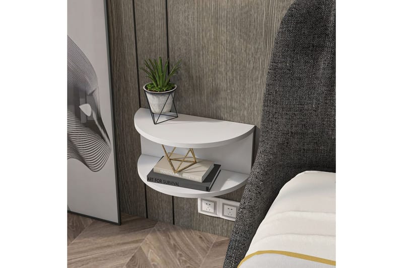 Antigua Natbord 45 cm - Hvid - Møbler - Borde - Aflastningsbord - Sengebord