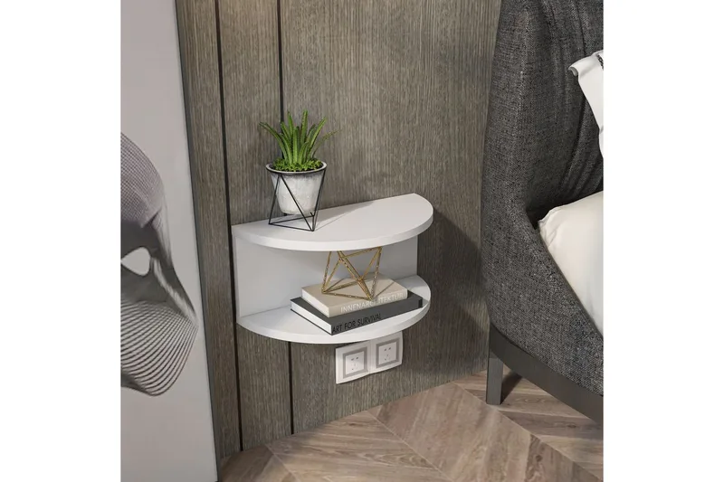 Antigua Natbord 45 cm - Hvid - Møbler - Borde - Aflastningsbord - Sengebord