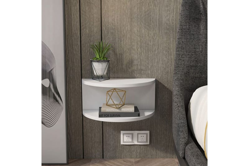 Antigua Natbord 45 cm - Hvid - Møbler - Borde - Aflastningsbord - Sengebord