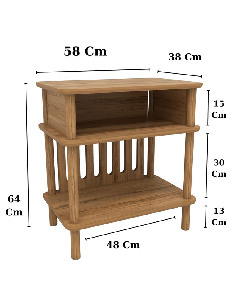 Antigua Sidebord 58 cm - Eg - Møbler - Borde - Aflastningsbord - Lampebord