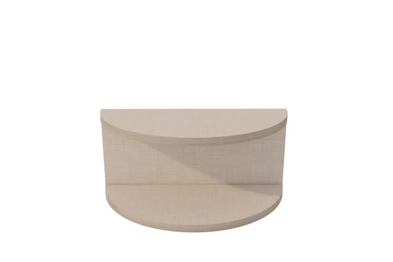 Antigua Vægophængt Sengebord 45 cm med Lyst Træudseende, Opbevaring med Hylde, Beige