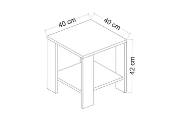 Asrel Sidebord 40 cm - Hvid - Møbler - Borde - Aflastningsbord - Lampebord