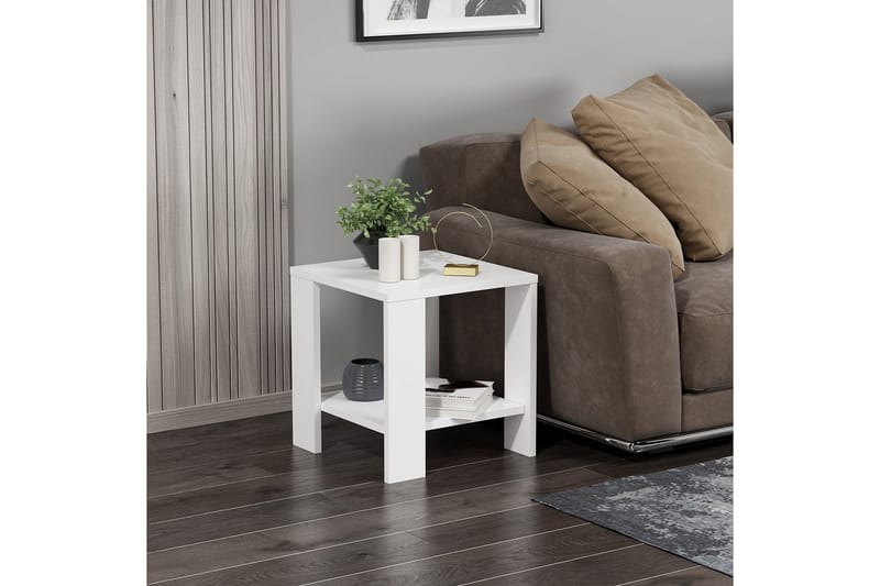 Asrel Sidebord 40 cm - Hvid - Møbler - Borde - Aflastningsbord - Lampebord