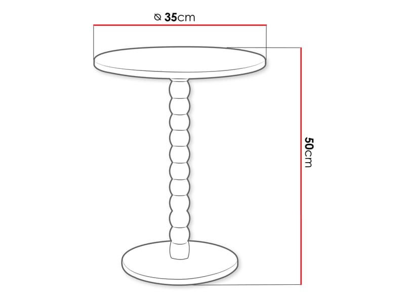 Averin Sidebord 35 cm - sort - Møbler - Borde - Aflastningsbord - Lampebord