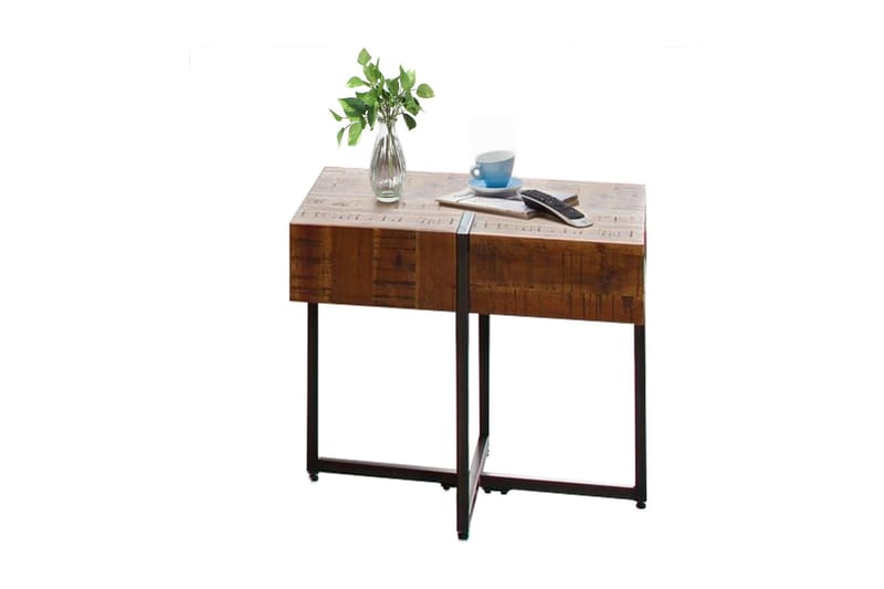 Andrej Sidebord - Akacia Brun/Metal - Møbler - Borde - Aflastningsbord - Bakkebord & små borde