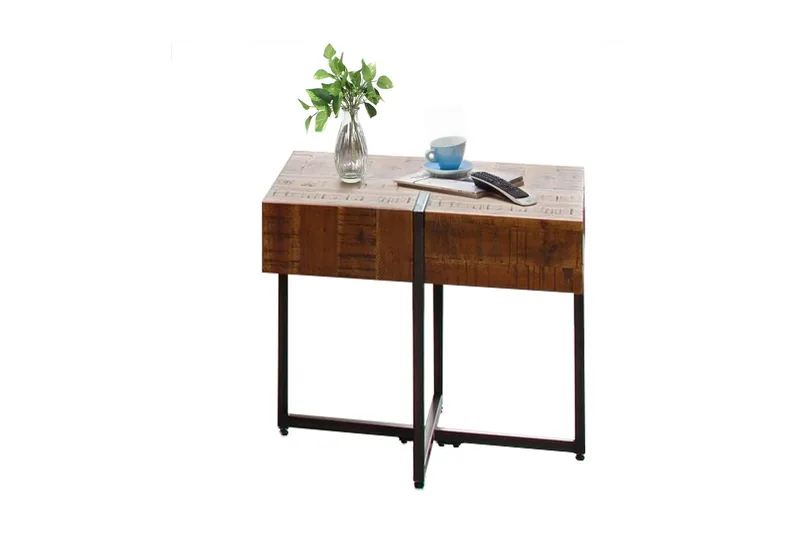 Andrej Sidebord - Akacia Brun/Metal - Møbler - Borde - Aflastningsbord - Bakkebord & små borde