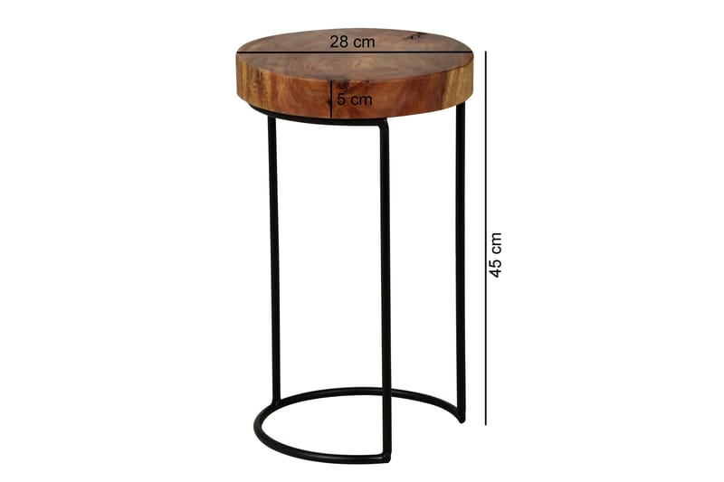 Angiv sidebord 28 cm - Træ / natur - Lampebord - Bakkebord & små borde