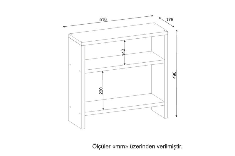 Asillane sidebord klassisk - Hvid - Lampebord - Bakkebord & små borde