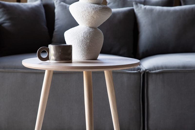 Askim Siddebord 48 cm - Beige - Møbler - Borde - Aflastningsbord - Bakkebord & små borde