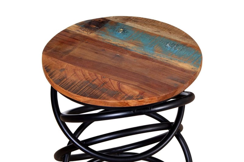 Bakkebord I Massivt Genbrugstræ - Brun - Lampebord - Bakkebord & små borde