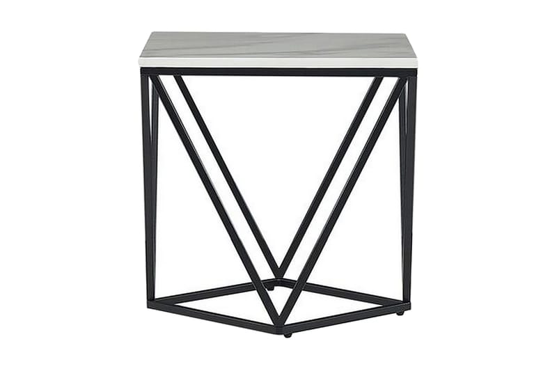 Charmlee Sidebord 50 cm - Hvid/Sort - Møbler - Borde - Aflastningsbord - Bakkebord & små borde
