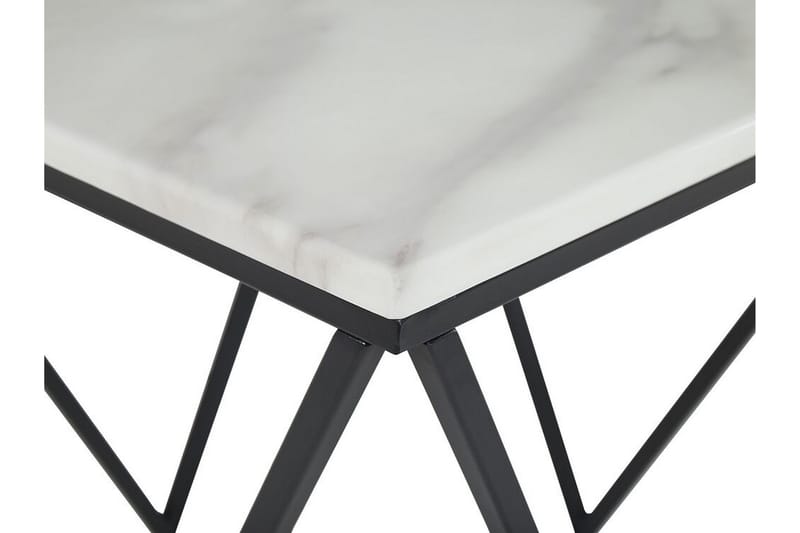 Charmlee Sidebord 50 cm - Hvid/Sort - Møbler - Borde - Aflastningsbord - Bakkebord & små borde