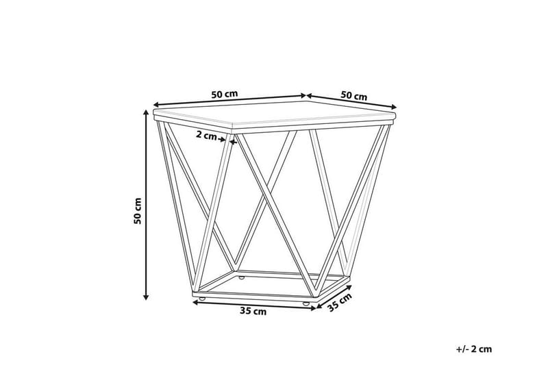 Charmlee Sidebord 50 cm - Hvid/Sort - Lampebord - Bakkebord & små borde