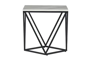 Charmlee Sidebord 50 cm - Hvid/Sort - Møbler - Borde - Aflastningsbord - Bakkebord & små borde