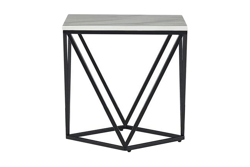 Charmlee Sidebord 50 cm - Hvid/Sort - Møbler - Borde - Aflastningsbord - Bakkebord & små borde