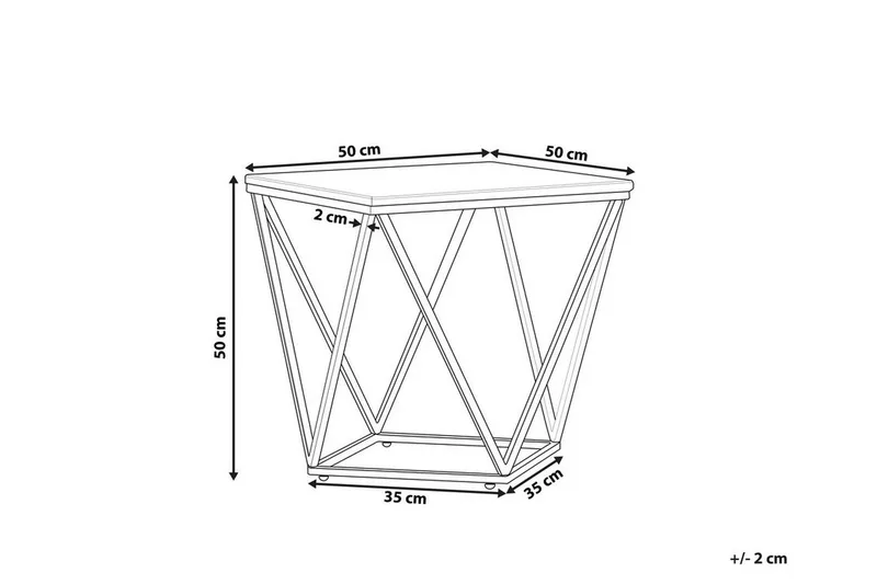 Charmlee Sidebord 50 cm - Hvid/Sort - Møbler - Borde - Aflastningsbord - Bakkebord & små borde