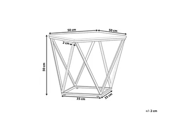 Charmlee Sidebord 50 cm - Hvid/Sort - Møbler - Borde - Aflastningsbord - Bakkebord & små borde