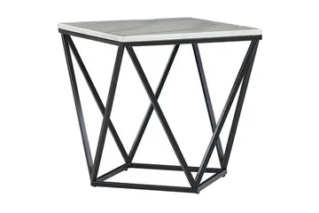 Charmlee Sidebord 50 cm - Hvid/Sort - Møbler - Borde - Aflastningsbord - Bakkebord & små borde