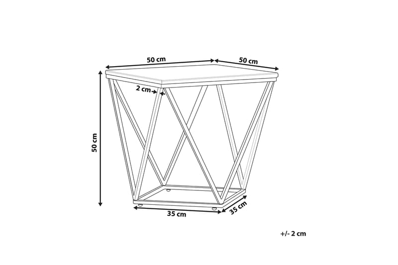 Charmlee Sidebord 50 cm - Sort/Guld - Møbler - Borde - Aflastningsbord - Bakkebord & små borde
