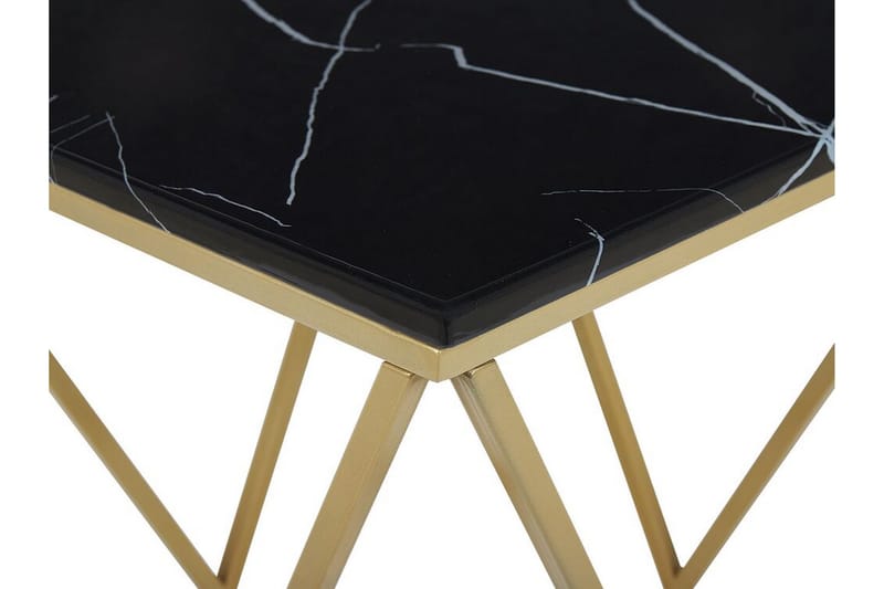 Charmlee Sidebord 50 cm - Sort/Guld - Møbler - Borde - Aflastningsbord - Bakkebord & små borde