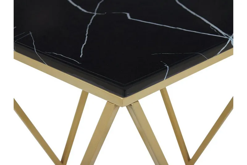 Charmlee Sidebord 50 cm - Sort/Guld - Møbler - Borde - Aflastningsbord - Bakkebord & små borde