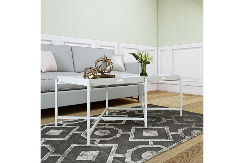 Coco Bakkebord 121 cm Hvid - CosmoLiving - Møbler - Borde - Aflastningsbord - Bakkebord & små borde