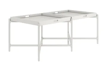 Coco Bakkebord 121 cm Hvid - Møbler - Borde - Aflastningsbord - Bakkebord & små borde