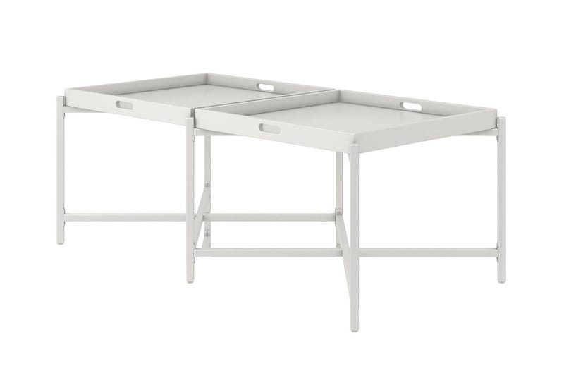 Coco Bakkebord 121 cm Hvid - Møbler - Borde - Aflastningsbord - Bakkebord & små borde