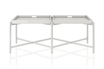 Coco Bakkebord 121 cm Hvid - Møbler - Borde - Aflastningsbord - Bakkebord & små borde