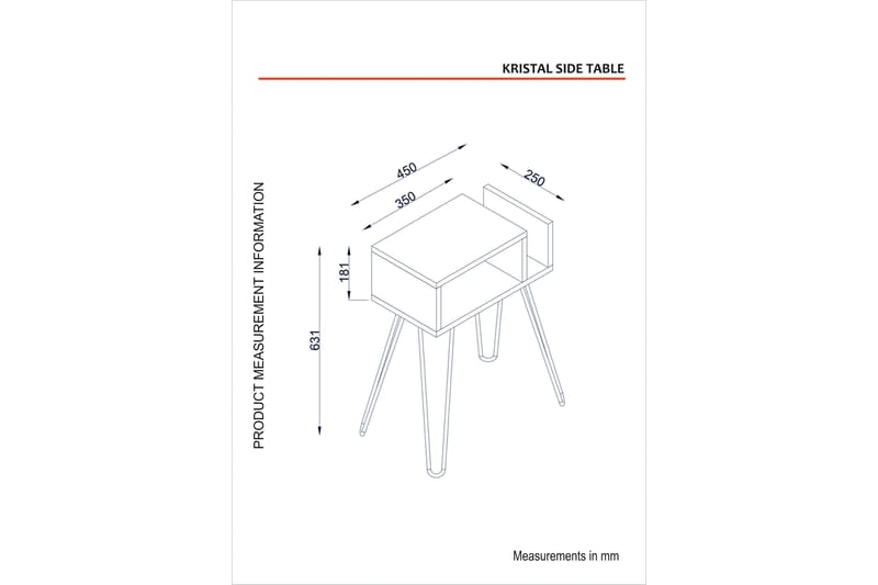 Cristalle skænk - Hvid / valnød - Lampebord - Bakkebord & små borde