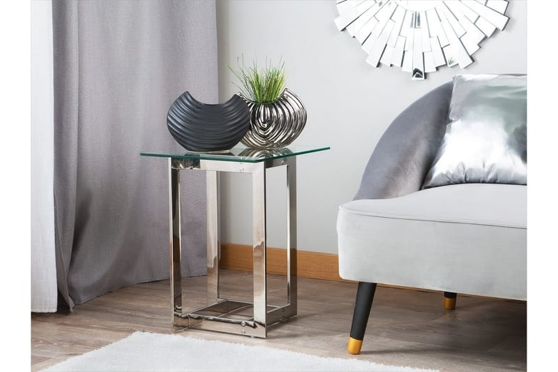Crystal sidebord 40 cm - Sølv - Lampebord - Bakkebord & små borde