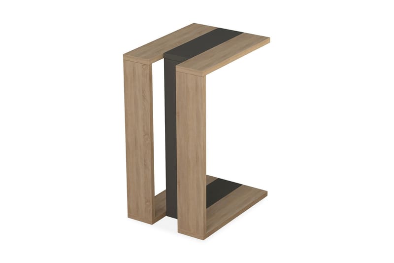 Decorta Sidebord - Egetræ / Mørkegrå - Lampebord - Bakkebord & små borde