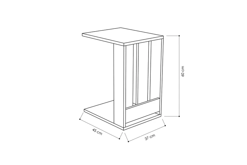 Decorta Sidebord - Hvid - Møbler - Borde - Aflastningsbord - Bakkebord & små borde