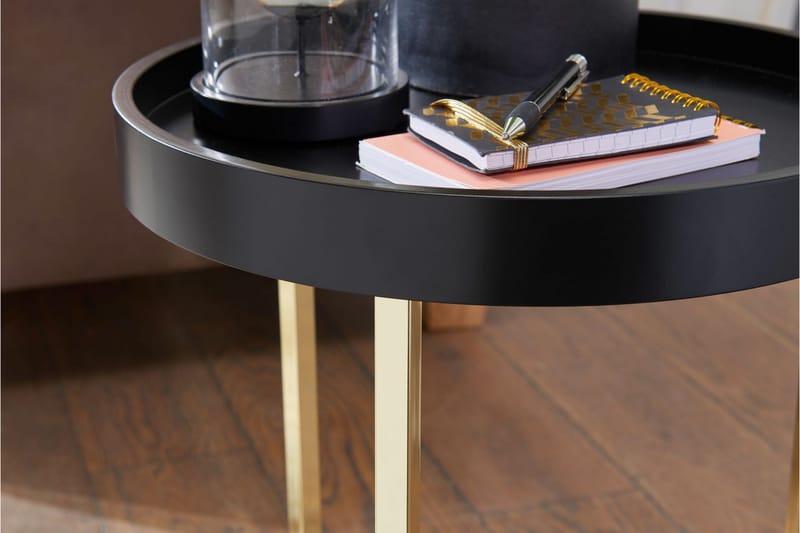 Dhir sidebord 40 cm - Guld - Lampebord - Bakkebord & små borde