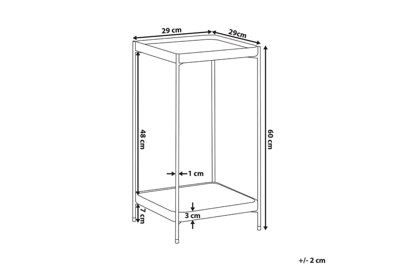 Dinari Sidebord - Guld - Lampebord - Bakkebord & små borde