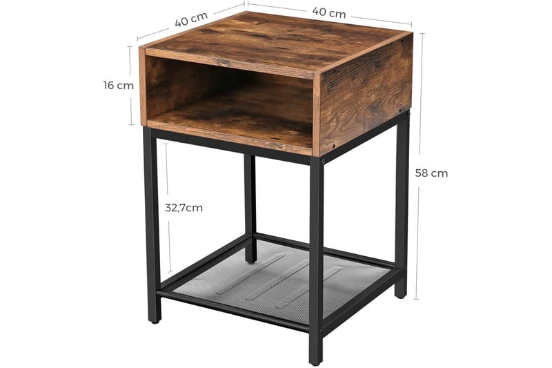 Divos Sengebord - Brun - Møbler - Borde - Aflastningsbord - Bakkebord & små borde